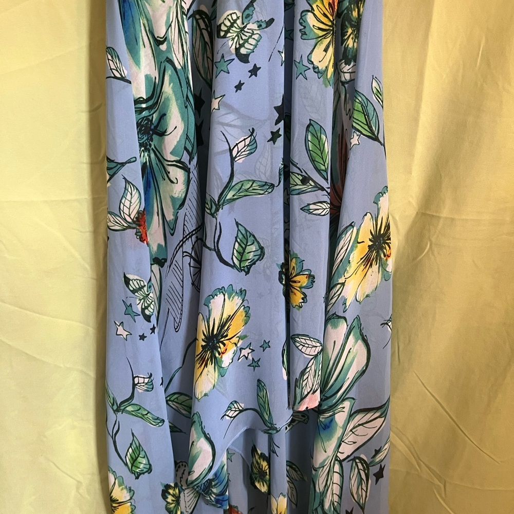 DKNY Blue Floral cottage core Maxi Dress - Picture 4 of 14